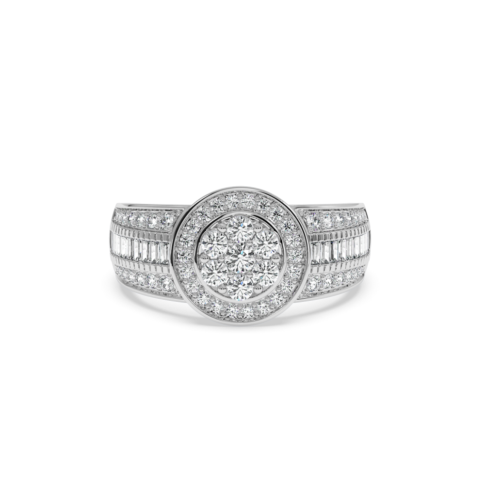 Inel cu Diamante Baget de 0.36 ct si diamante rotunde de 0.65 ct