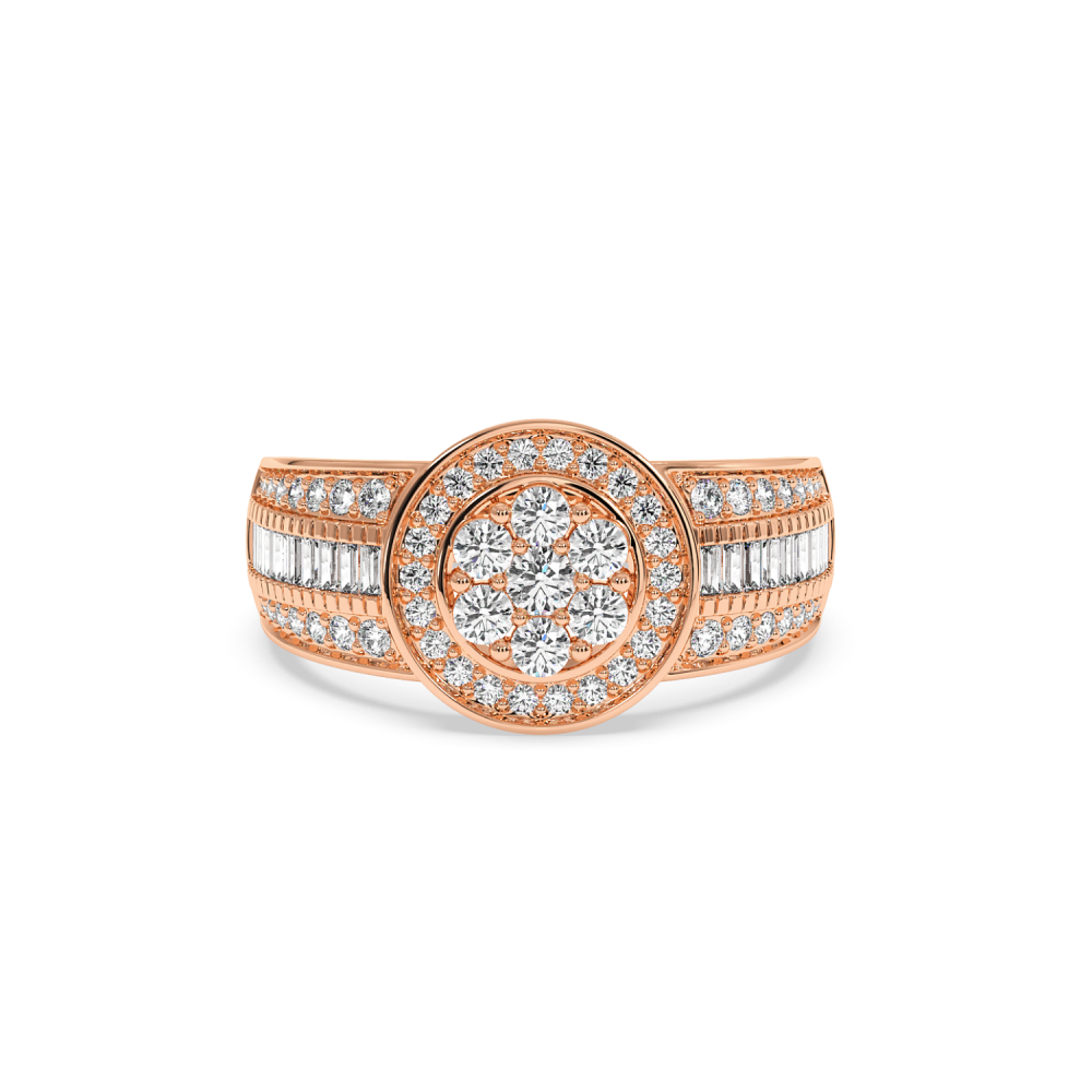 Inel cu Diamante Baget de 0.36 ct si diamante rotunde de 0.65 ct