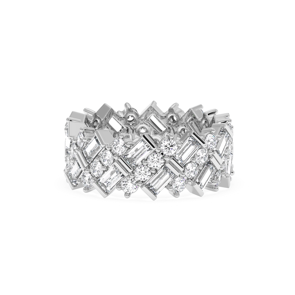 Inel cu Diamante Baget de 0.54ct si Diamante Rotunde de 1.53ct