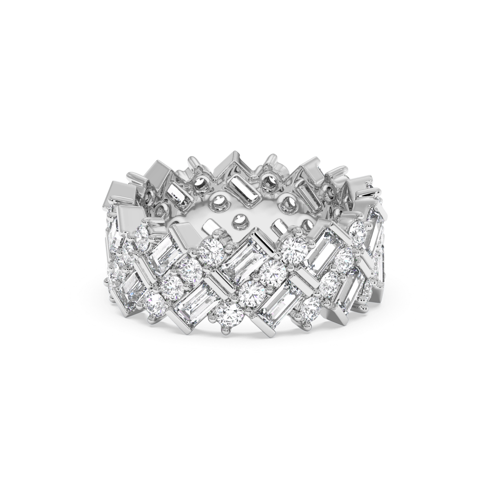 Inel cu Diamante Baget de 0.54ct si Diamante Rotunde de 1.53ct