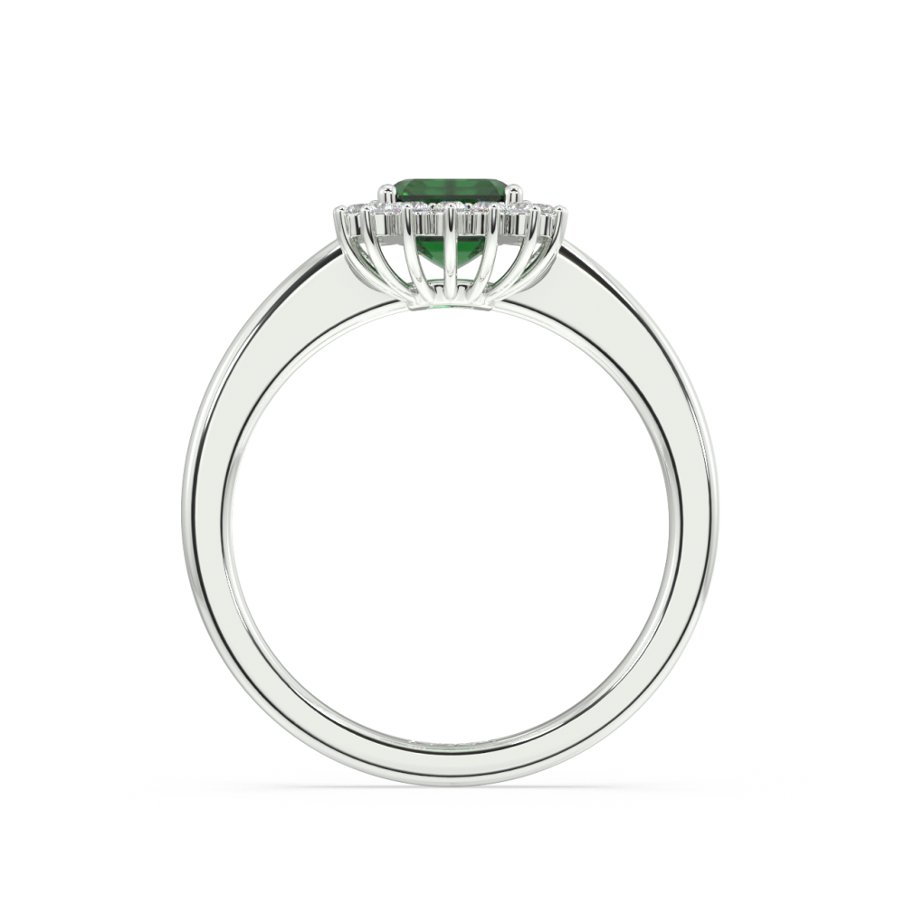 Inel cu Diamante de 0.20 ct si Smarald de 1.35 ct