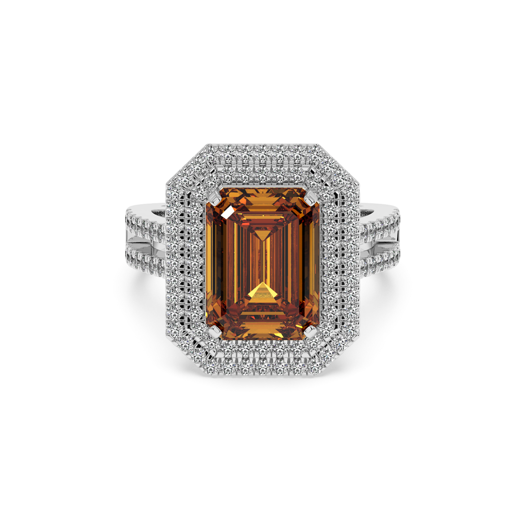 Inel cu Diamante de 0.72 ct si Citrine de 4.51 ct