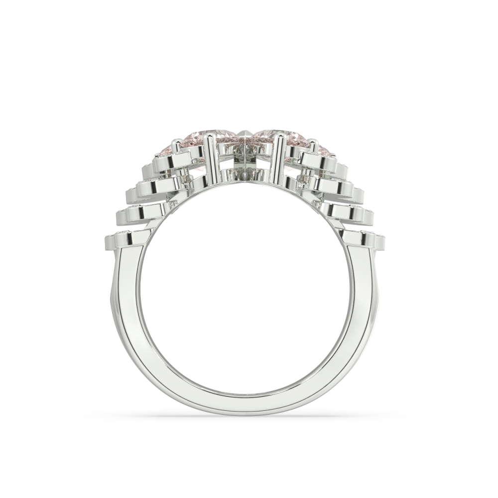 Inel cu Morganit de 2.24 ct si Diamante de 0.27ct