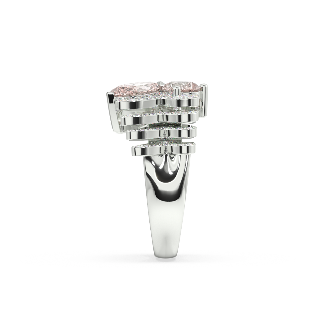 Inel cu Morganit de 2.24 ct si Diamante de 0.27ct
