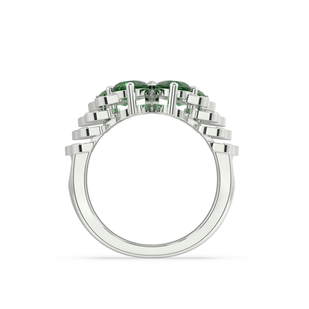 Inel cu Smaralde de 2.24 ct, Diamante de 0.27 ct