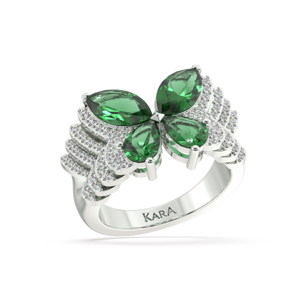 Inel cu Smaralde de 2.24 ct, Diamante de 0.27 ct