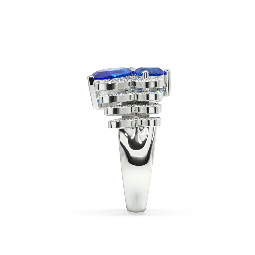 Inel cu Tanzanit de 2.24 ct, Diamante de 0.27 ct