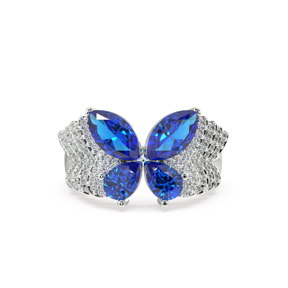 Inel cu Tanzanit de 2.24 ct, Diamante de 0.27 ct