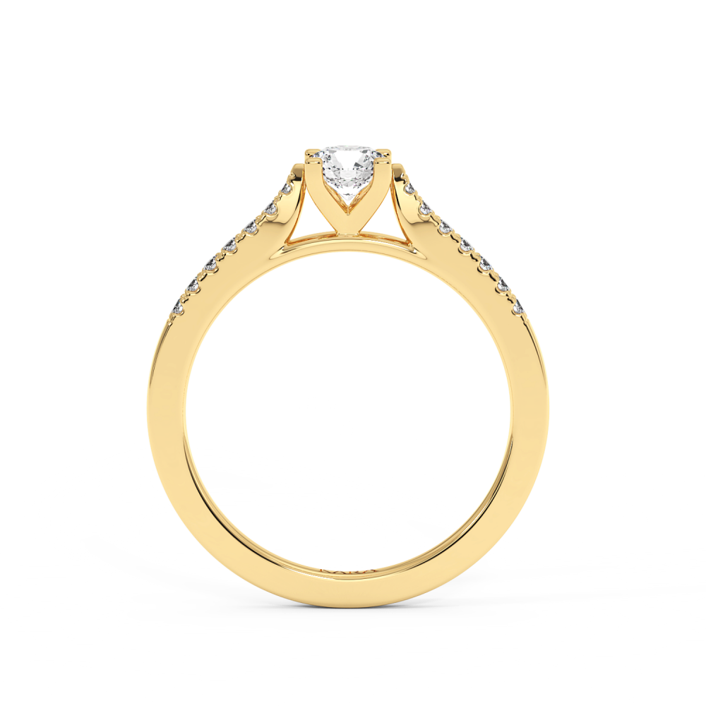 Inel de logodna cu Diamant central de 0.30 ct si diamante laterale de 0.10 ct