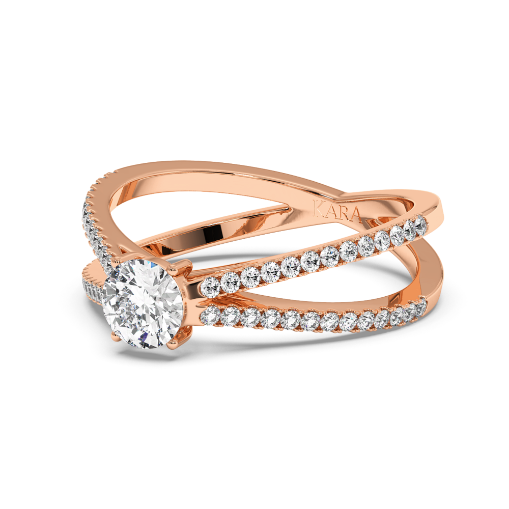 Inel de logodna cu Diamant central de 0.33 ct si diamante laterale de 0.37 ct