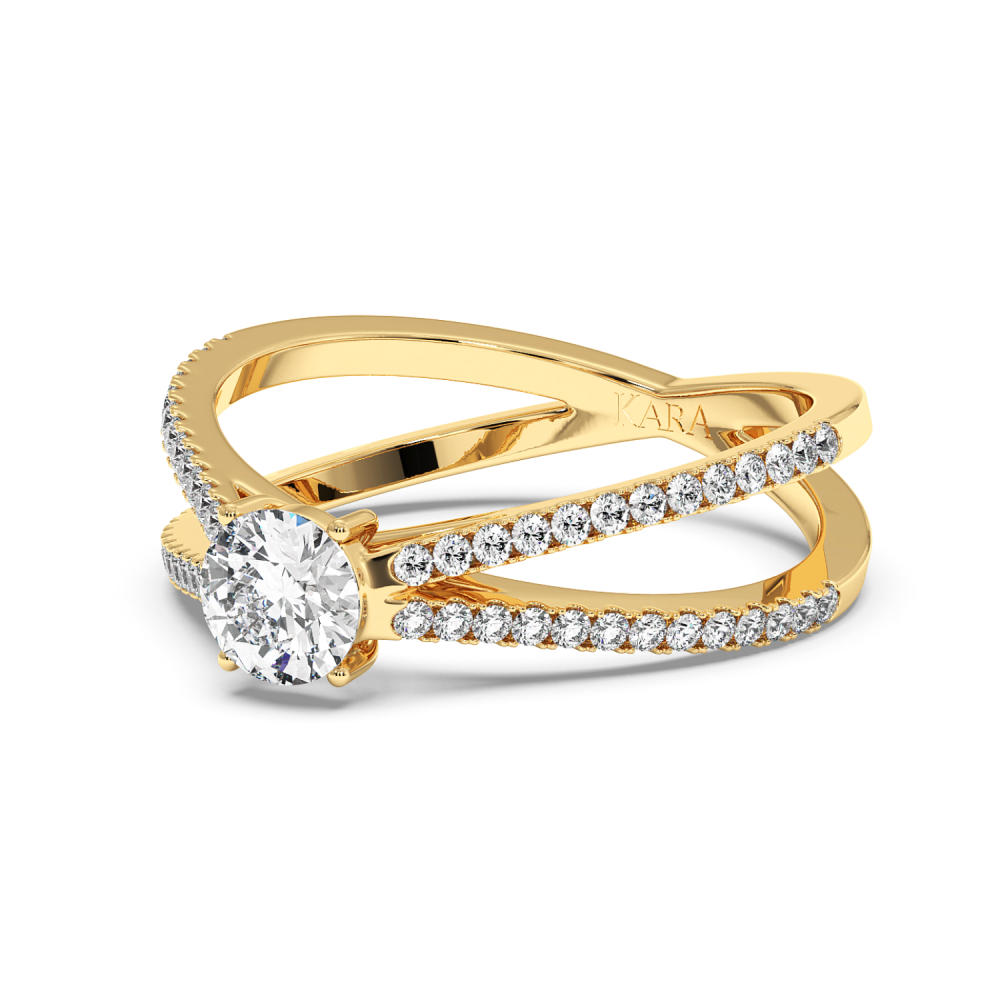 Inel de logodna cu Diamant central de 0.33 ct si diamante laterale de 0.37 ct