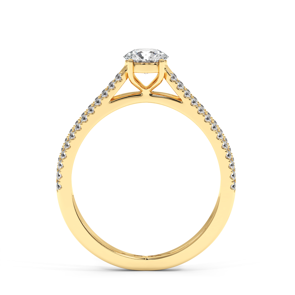 Inel de logodna cu Diamant central de 0.33 ct si diamante laterale de 0.37 ct