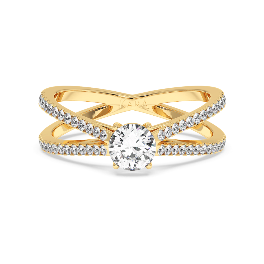 Inel de logodna cu Diamant central de 0.33 ct si diamante laterale de 0.37 ct