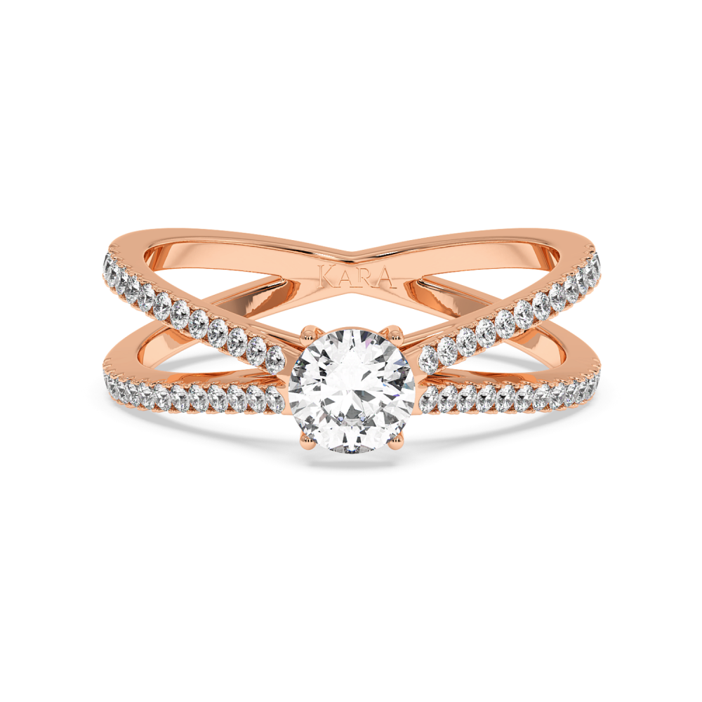 Inel de logodna cu Diamant central de 0.33 ct si diamante laterale de 0.37 ct