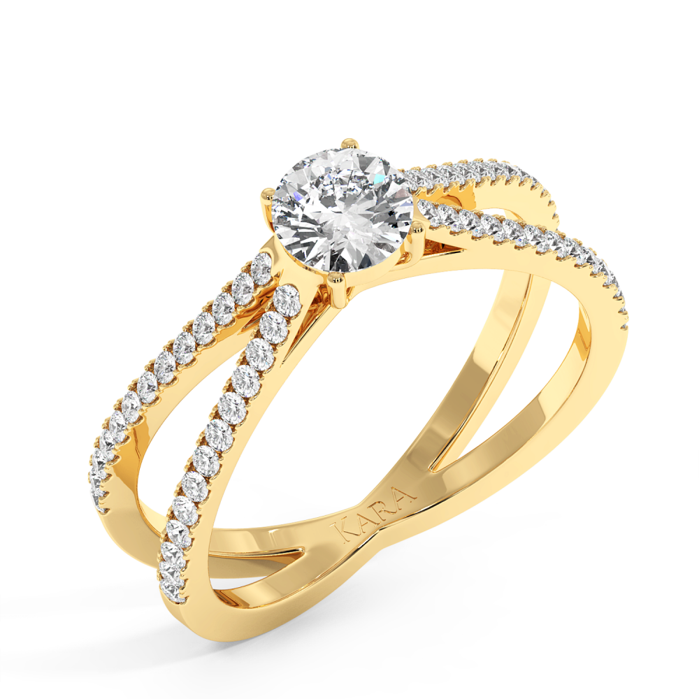 Inel de logodna cu Diamant central de 0.33 ct si diamante laterale de 0.37 ct