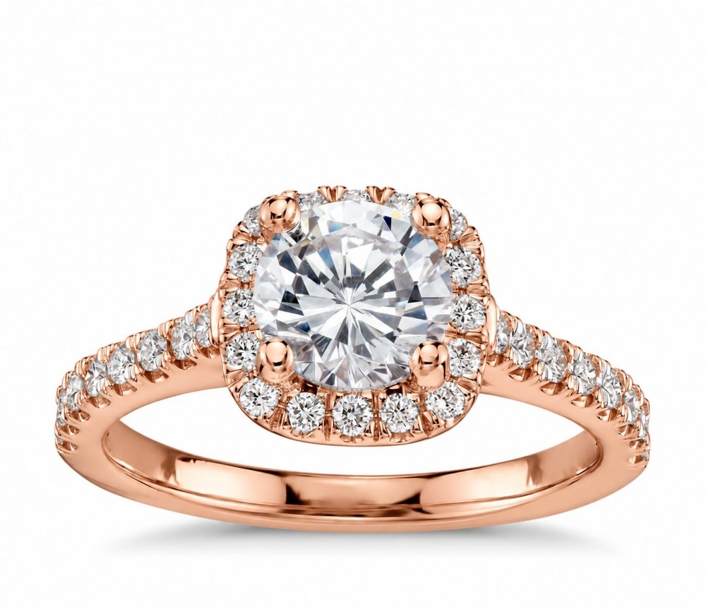 Inel de logodna cu Diamant central de 0.30 ct si diamante laterale de 0.20 ct