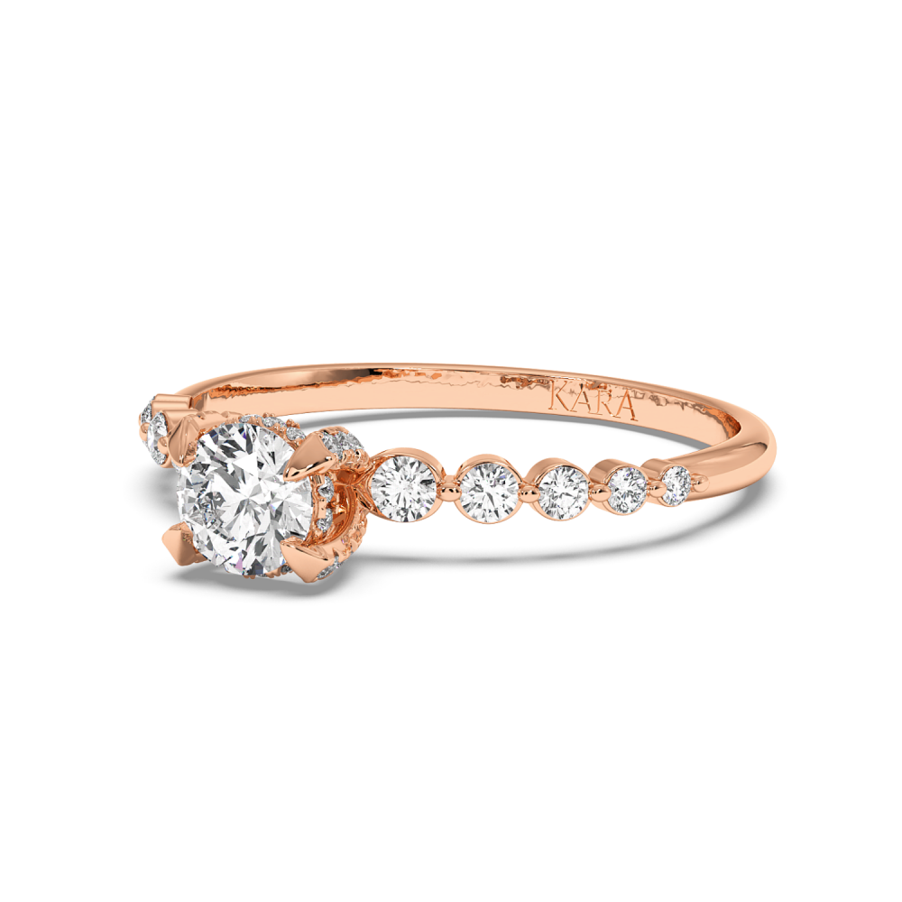 Inel de logodna cu Diamant central de 0.30 ct si diamante laterale de 0.23 ct