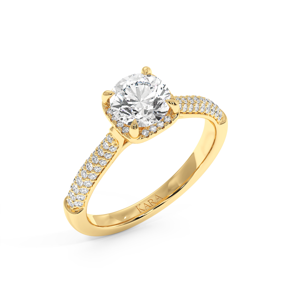 Inel de logodna cu Diamant central de 0.32 ct si diamante laterale de 0.43 ct