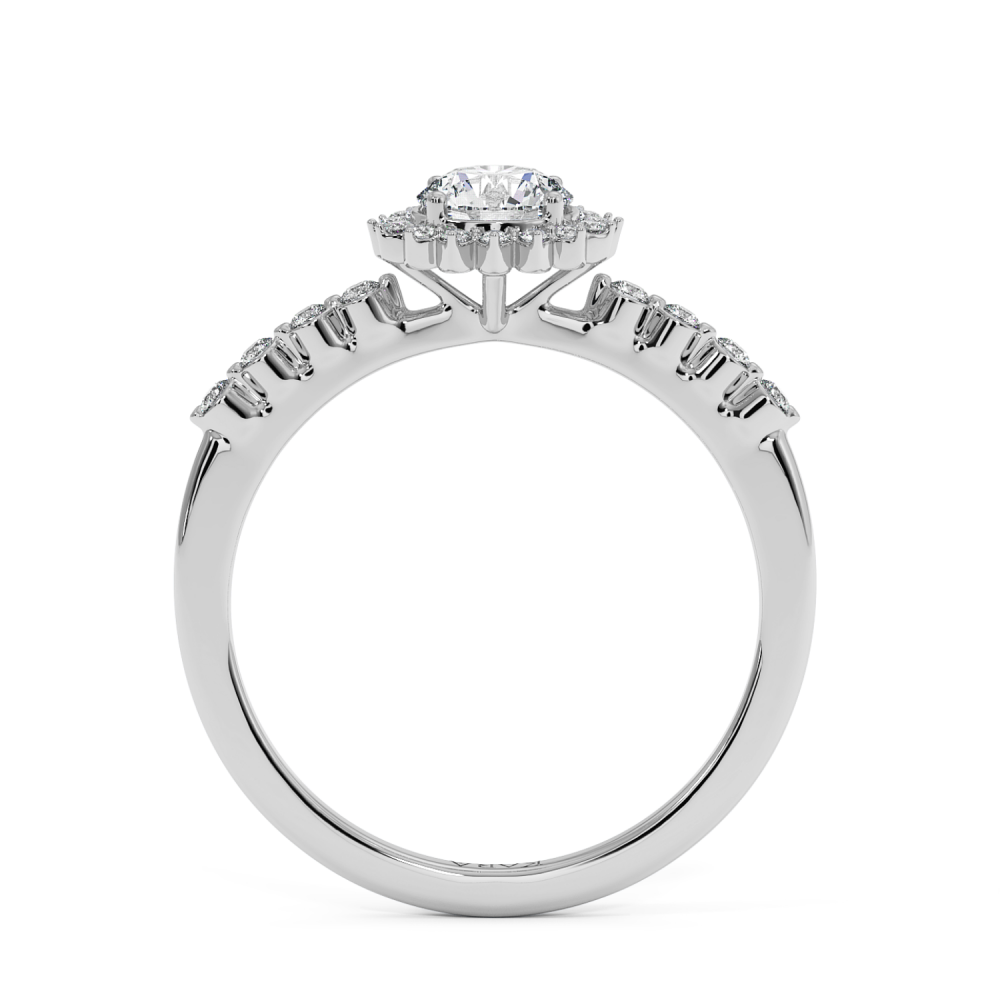 Inel de logodna cu Diamant central de 0.48 ct si diamante laterale de 0.14 ct