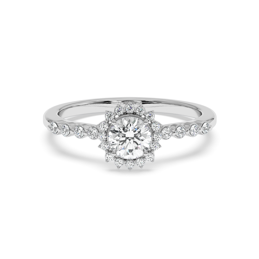 Inel de logodna cu Diamant central de 0.48 ct si diamante laterale de 0.14 ct