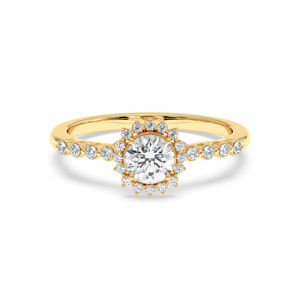 Inel de logodna cu Diamant central de 0.48 ct si diamante laterale de 0.14 ct