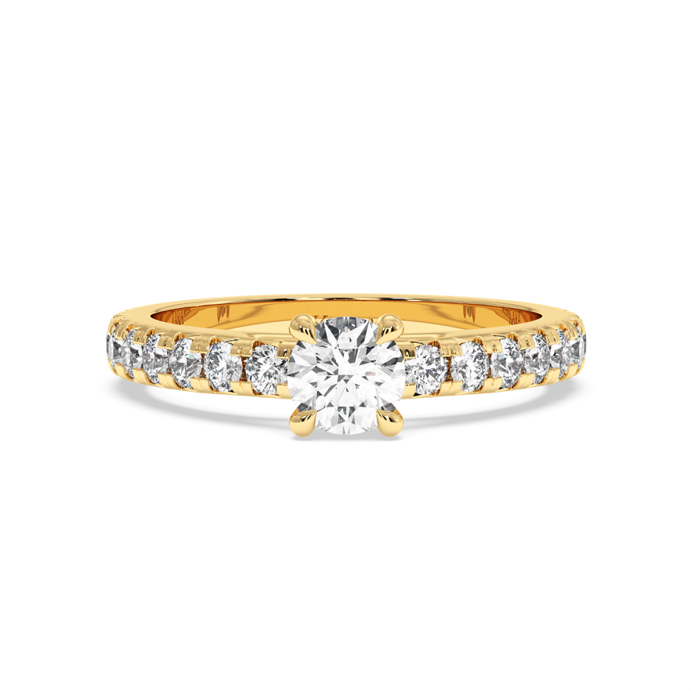 Inel de logodna cu diamant central de 0.53 ct si diamante laterale de 0.64 ct