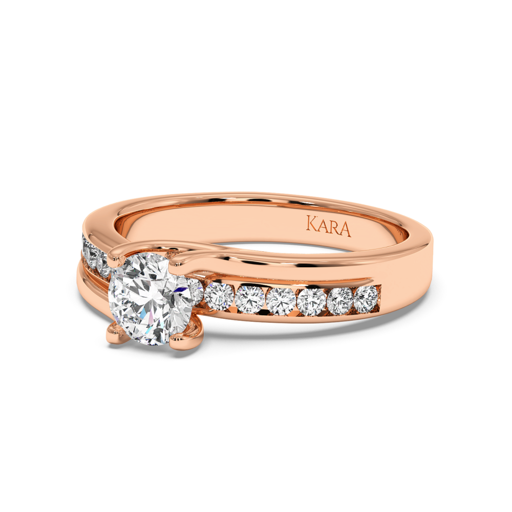 Inel de logodna cu Diamant central de 0.66 ct si diamante laterale de 0.31 ct