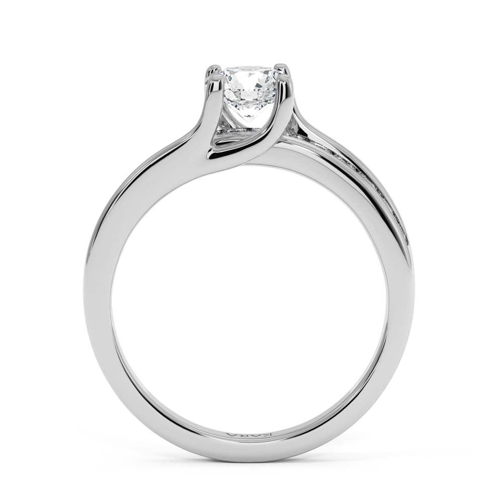 Inel de logodna cu Diamant central de 0.66 ct si diamante laterale de 0.31 ct