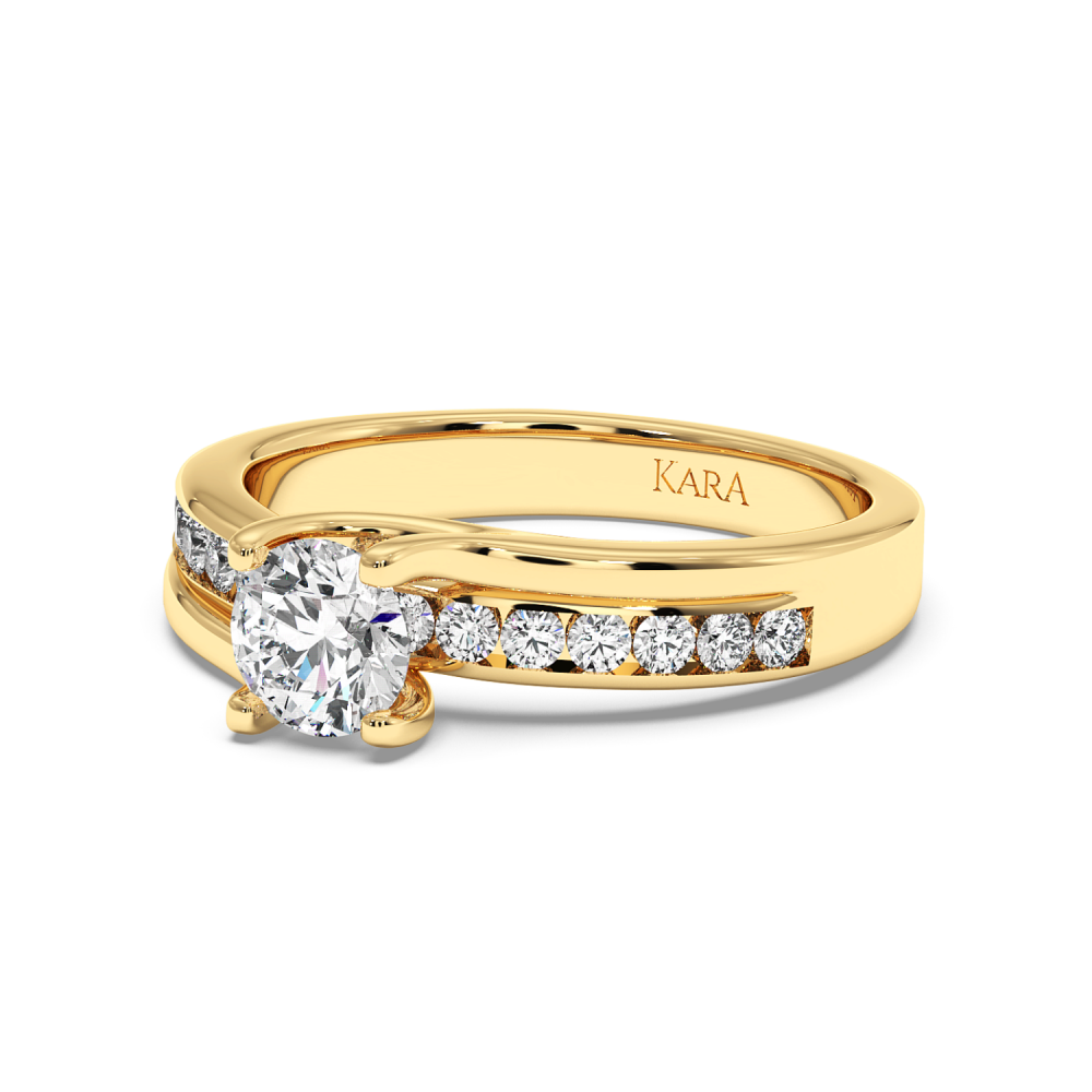 Inel de logodna cu Diamant central de 0.66 ct si diamante laterale de 0.31 ct