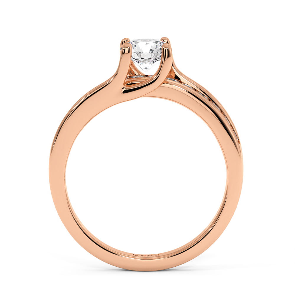 Inel de logodna cu Diamant central de 0.66 ct si diamante laterale de 0.31 ct