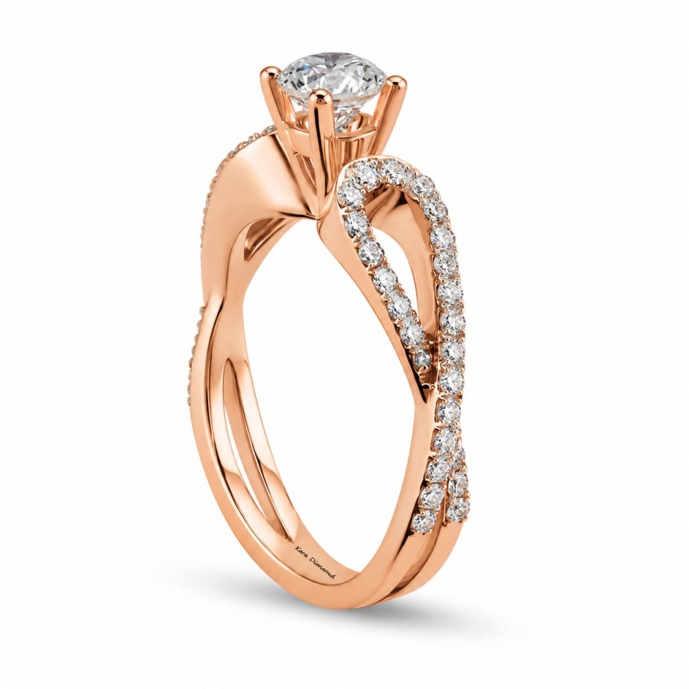 Inel de logodna cu diamant central de 0.60 ct si diamante laterale de 0.40 ct
