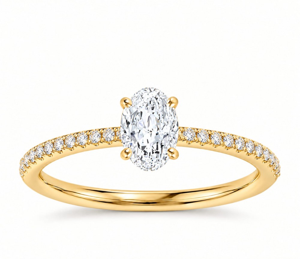 Inel de logodna cu diamant central de 0.70 ct si diamante laterale de 0.30 ct