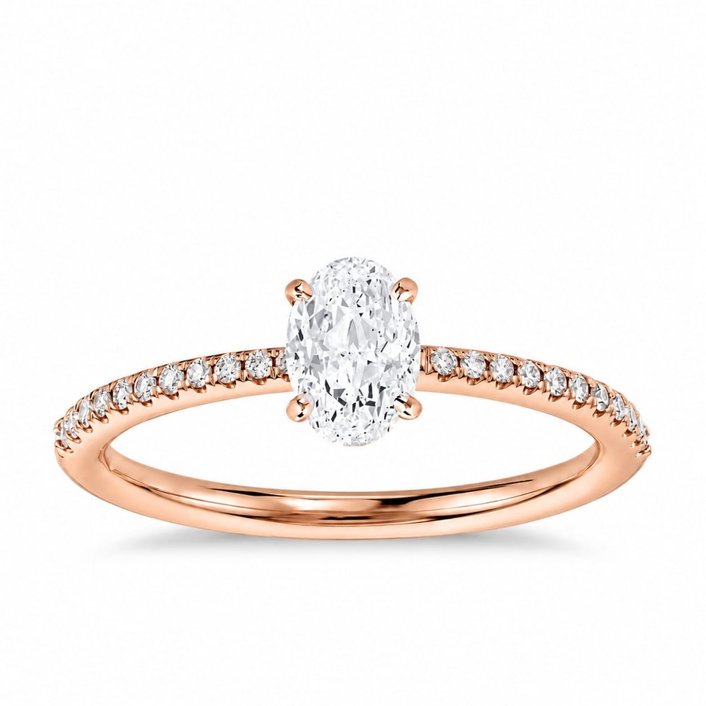 Inel de logodna cu diamant central de 0.70 ct si diamante laterale de 0.30 ct