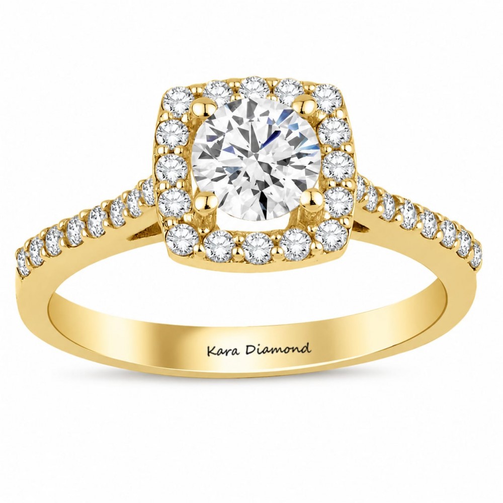 Inel de logodna cu diamant central de 0.70 ct si diamante laterale de 0.35 ct