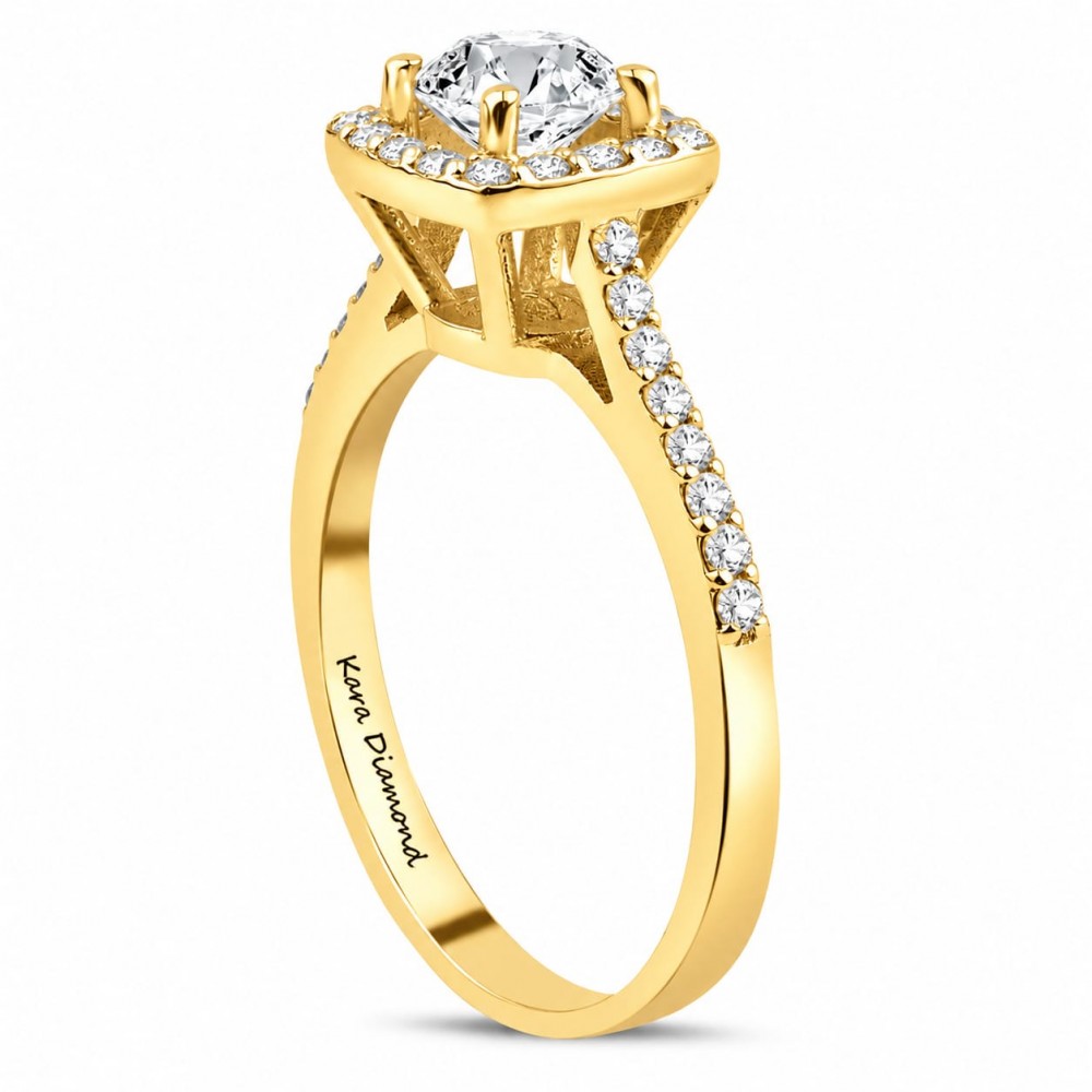 Inel de logodna cu diamant central de 0.70 ct si diamante laterale de 0.35 ct