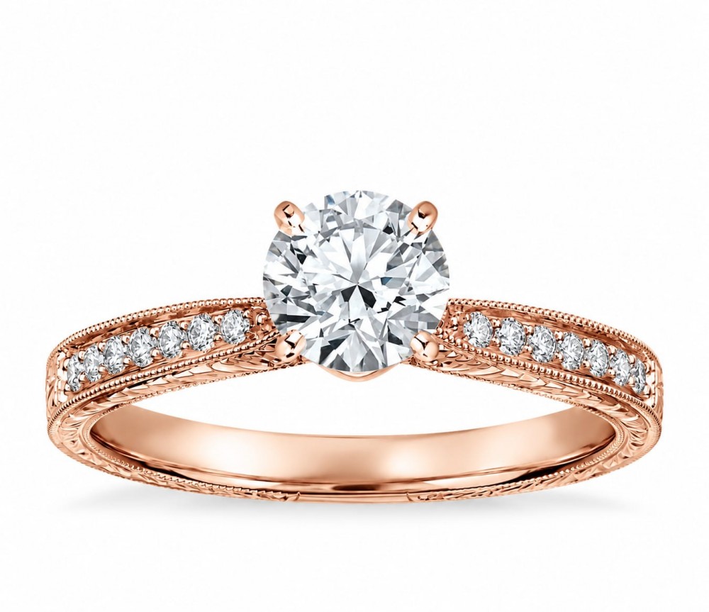 Inel de logodna cu diamant central de 0.70 ct si diamante laterale de 0.40 ct