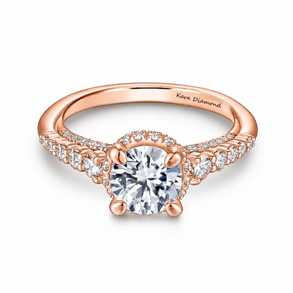 Inel de logodna cu diamant central de 0.70 ct si diamante laterale de 0.50 ct