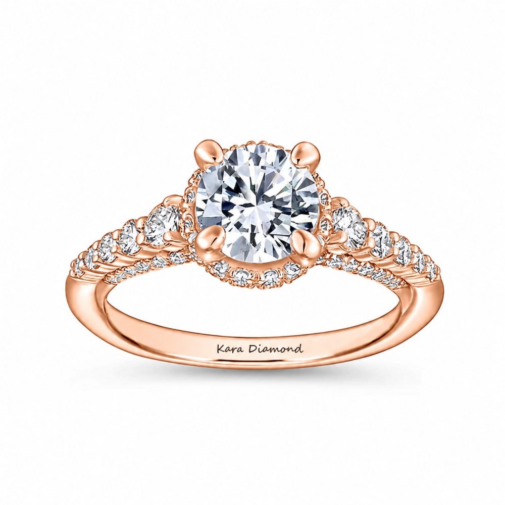 Inel de logodna cu diamant central de 0.70 ct si diamante laterale de 0.50 ct