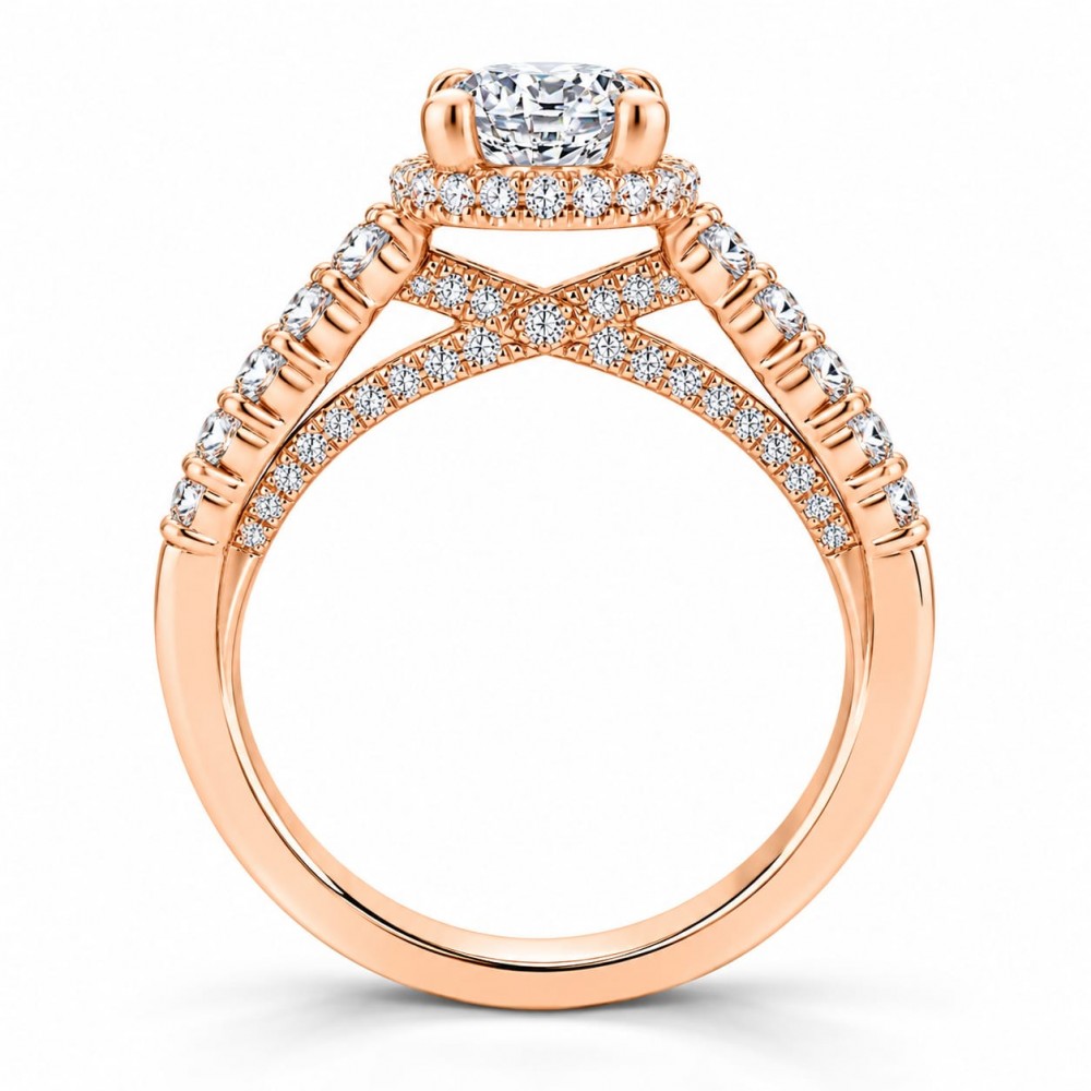 Inel de logodna cu diamant central de 0.70 ct si diamante laterale de 0.50 ct