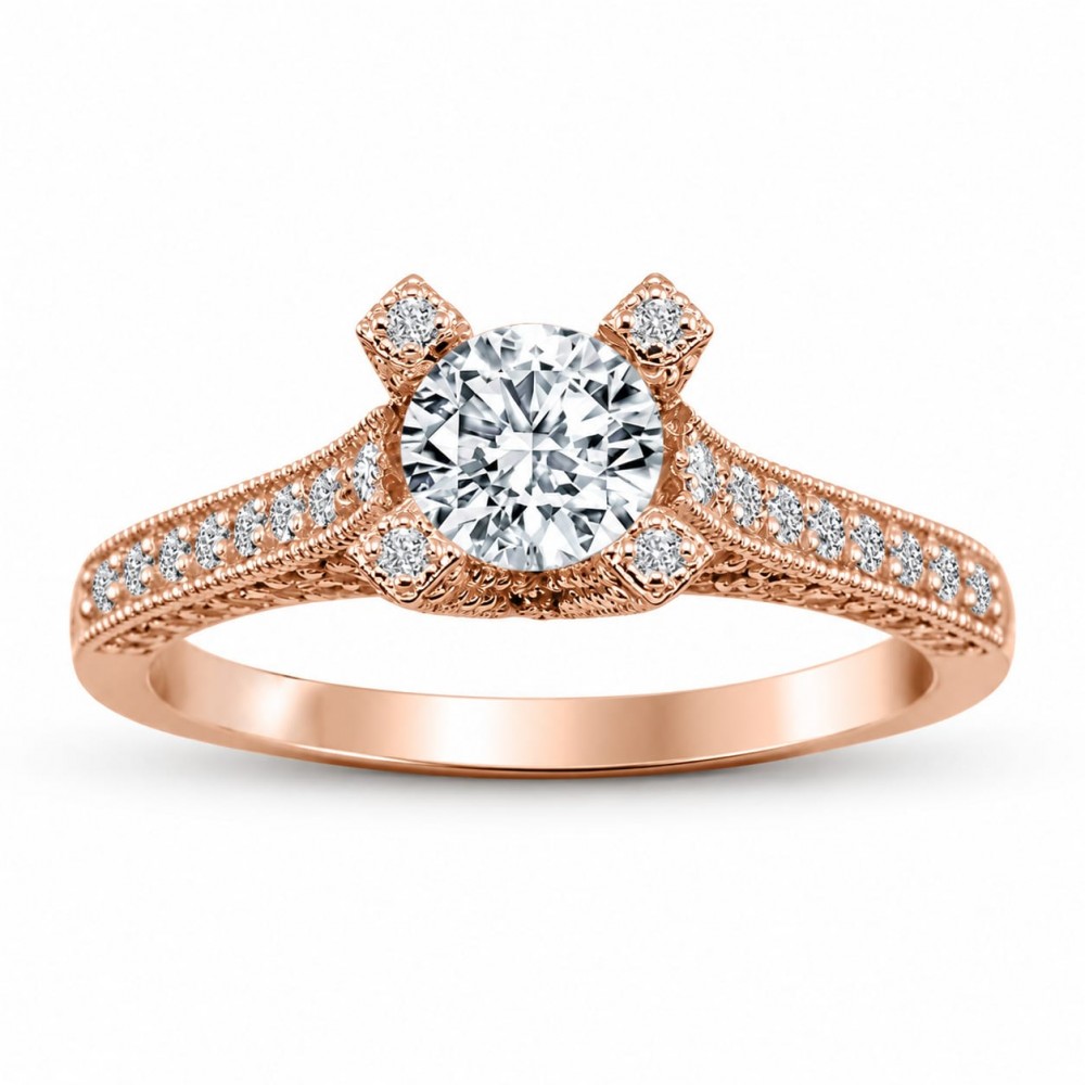 Inel de logodna cu diamant central de 0.70 ct si diamante laterale de 0.72 ct