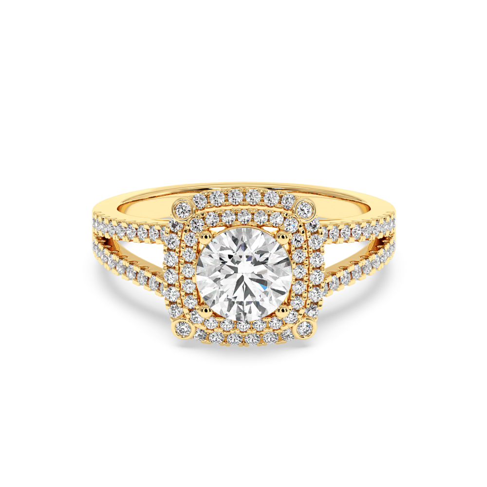 Inel de logodna cu diamant central de 0.78 ct si diamante laterale de 0.42 ct