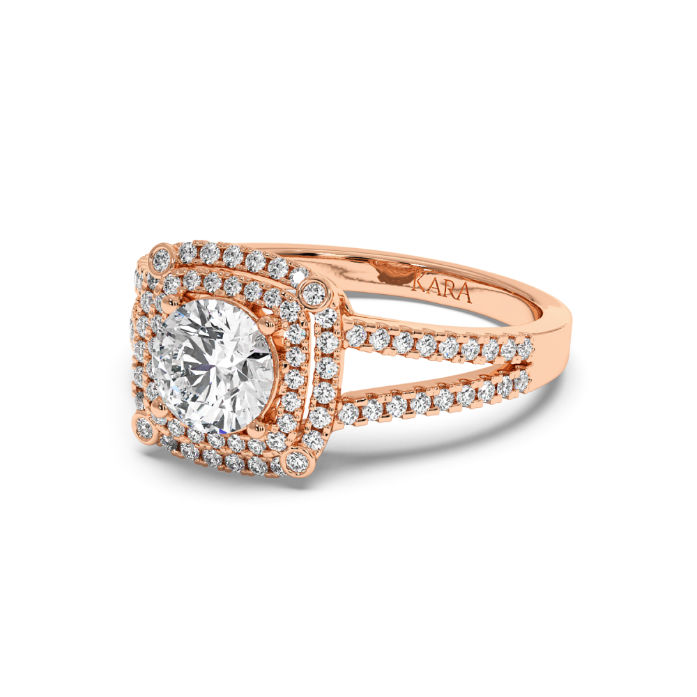 Inel de logodna cu diamant central de 0.78 ct si diamante laterale de 0.42 ct