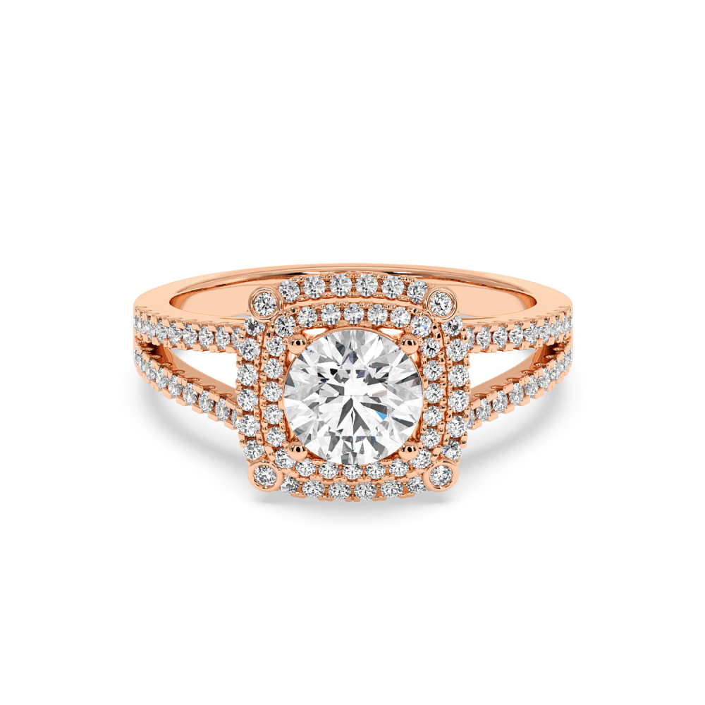 Inel de logodna cu diamant central de 0.78 ct si diamante laterale de 0.42 ct