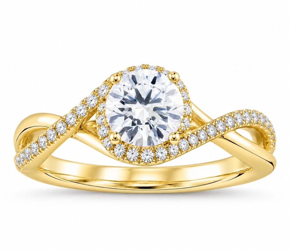 Inel de logodna cu diamant central de 0.80 ct si diamante laterale de 0.40 ct