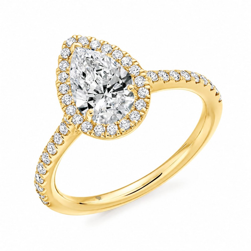 Inel de logodna cu diamant central de 1.00 ct si diamante laterale de 0.20 ct