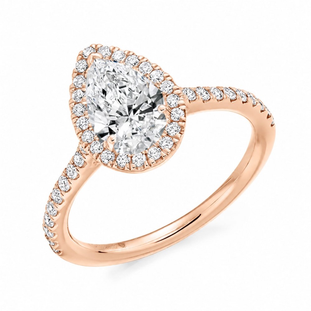 Inel de logodna cu diamant central de 1.00 ct si diamante laterale de 0.20 ct