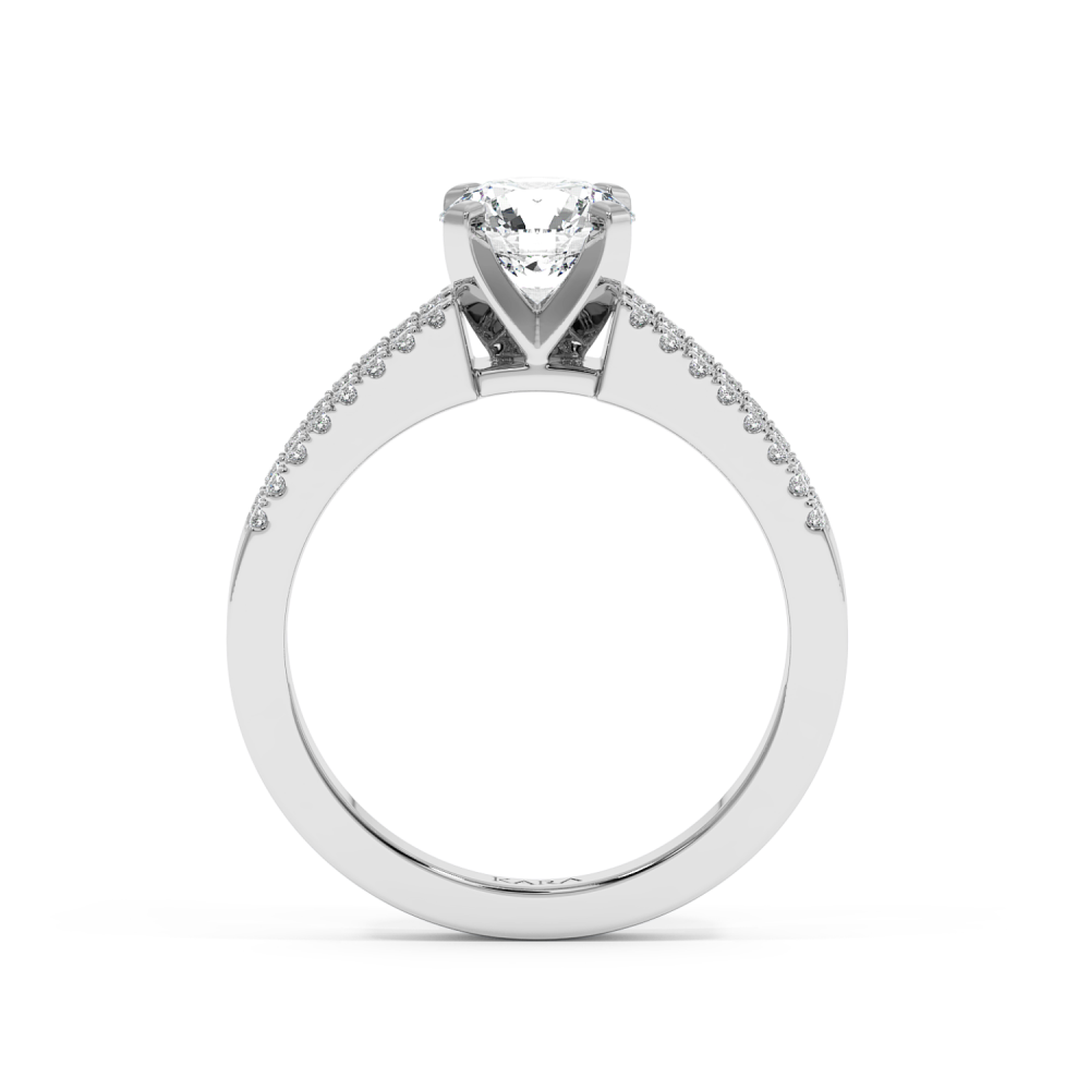 Inel de logodna cu Diamant central de 1.00 ct si diamante laterale de 0.41 ct