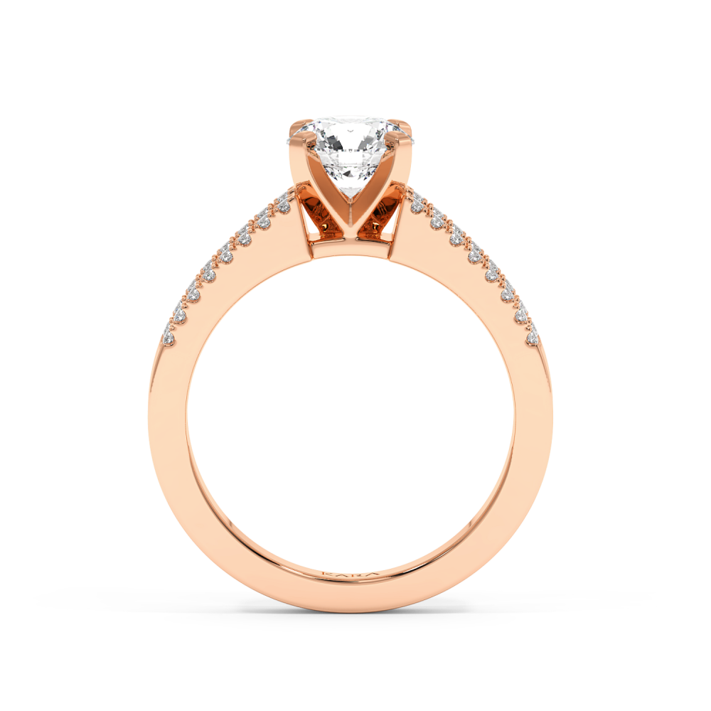 Inel de logodna cu Diamant central de 1.00 ct si diamante laterale de 0.41 ct