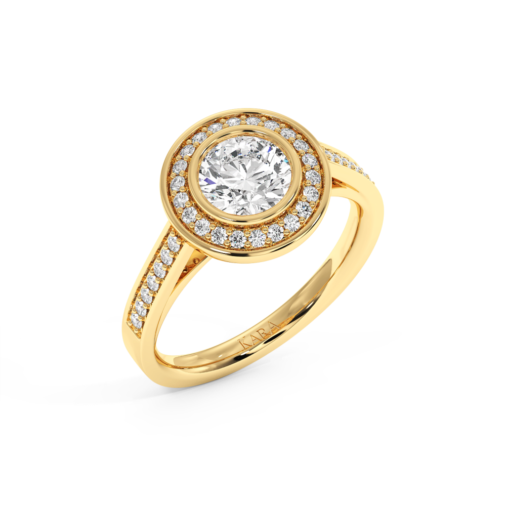 Inel de Logodna cu Diamant Central de 1.03ct si Diamante Laterale de 0.22ct