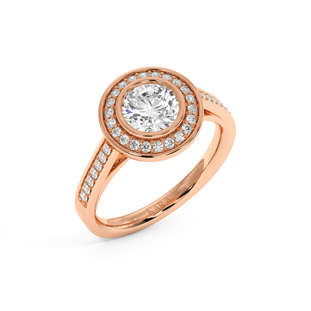 Inel de Logodna cu Diamant Central de 1.03ct si Diamante Laterale de 0.22ct